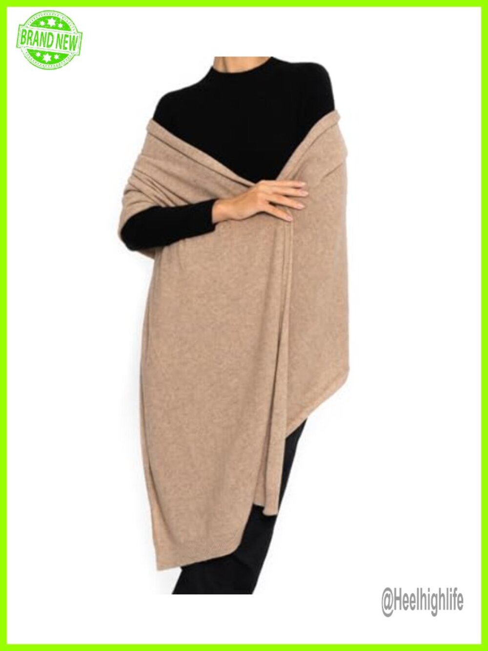 Cashmere Wool Oversized Shawl Wrap Pashmina Soft Stole Scarf